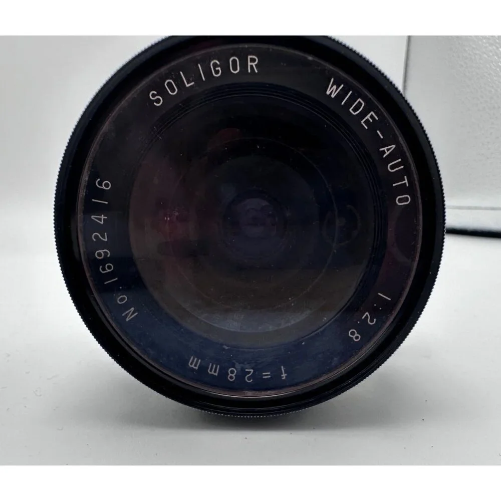 Soligor Wide-Auto 28mm f/2.8 Camera Lens Vintage Manual Focus Case